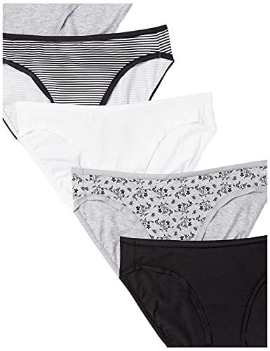 Amazon Essentials Women's Cotton Bikini Brief Underwear (Available in Plus Size), Multipacks