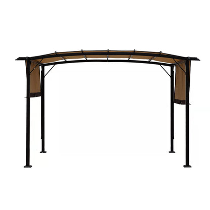 12 x 9 Ft Outdoor Pergola Patio Gazebo,Retractable Shade Canopy,Steel Frame Grape Gazebo,Sunshelter Pergola for Gardens