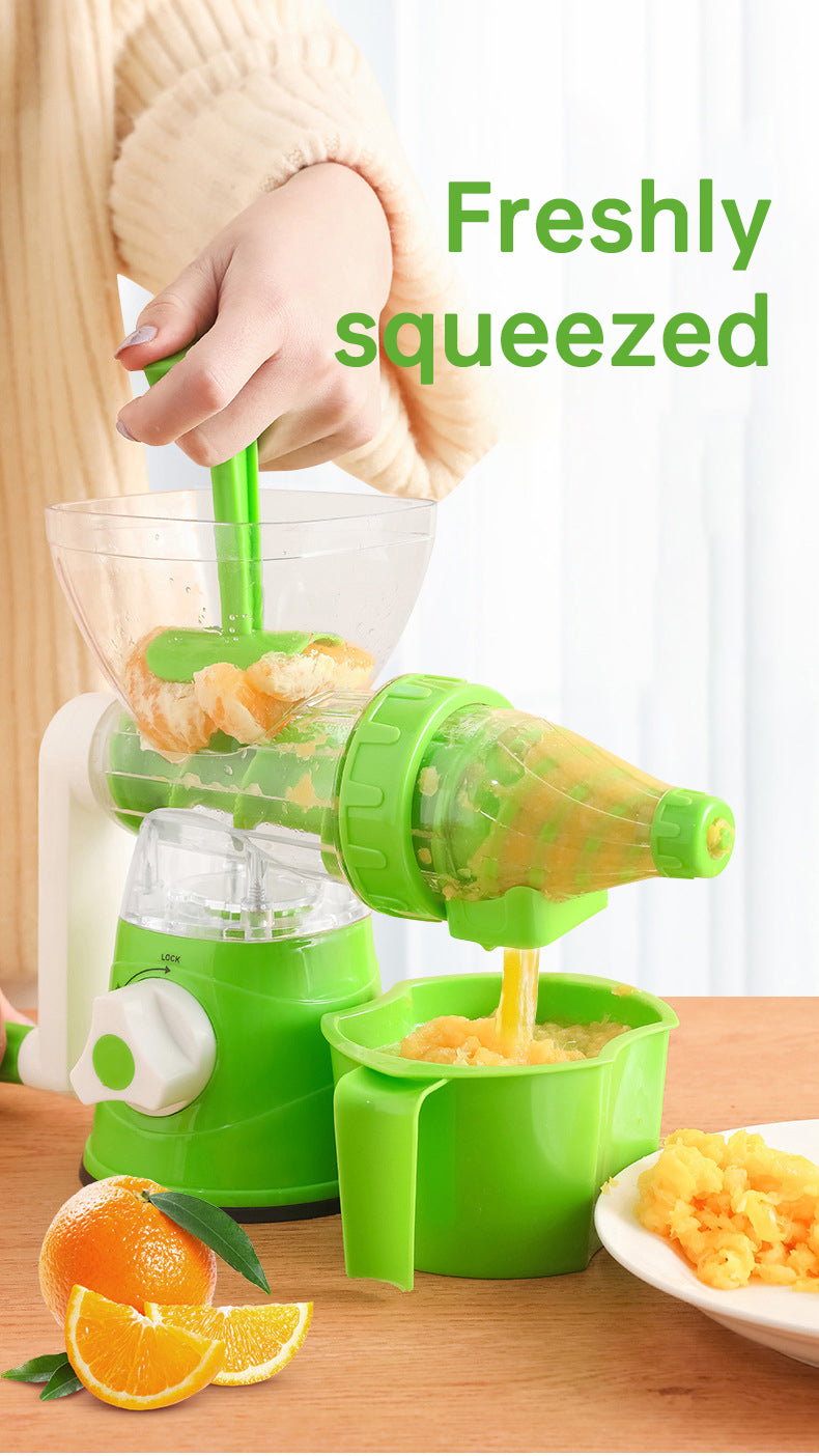 Multi Functional Manual Rotary Juicer Household Kitchen Manual Pulp Separation Juicer Small Portable Food Processor