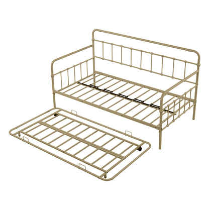 Metal Frame Daybed with trundle（Bronze）