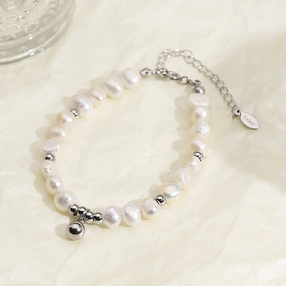 Stainless Steel Freshwater Pearl Bracelet