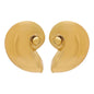 Ocean Wind Conch Alloy Earrings, Fashionable Geometric Bright Surface Metal Earrings