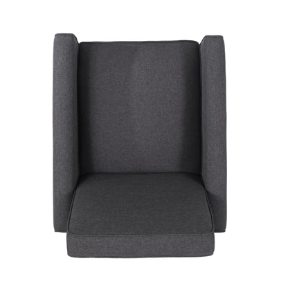 Smoke Fabric Push Back Chair for Elegant Home Décor