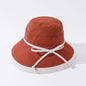 Hat Ladies Summer Cloth Hat Solid Color Cotton And Linen Fisherman Hat Basin Hat Folding Outdoor Sunscreen Big-Brimmed Sun Hat