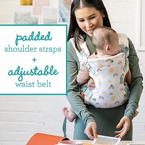 Infantino Flip Advanced 4-in-1 Carrier - Ergonomic, Convertible, face-in and face-Out Front and Back Carry for Newborns and Older Babies 8-32 lbs, Rainbow