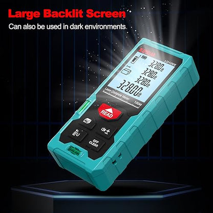 Kiprim Laser Distance Measure High Accuracy 165ft Kiprim LD50E Laser Tape Measure 50M Compact Laser Measurement Tool with Larger Backlit LCD Display,ft/m/in Switching,Bubble Level