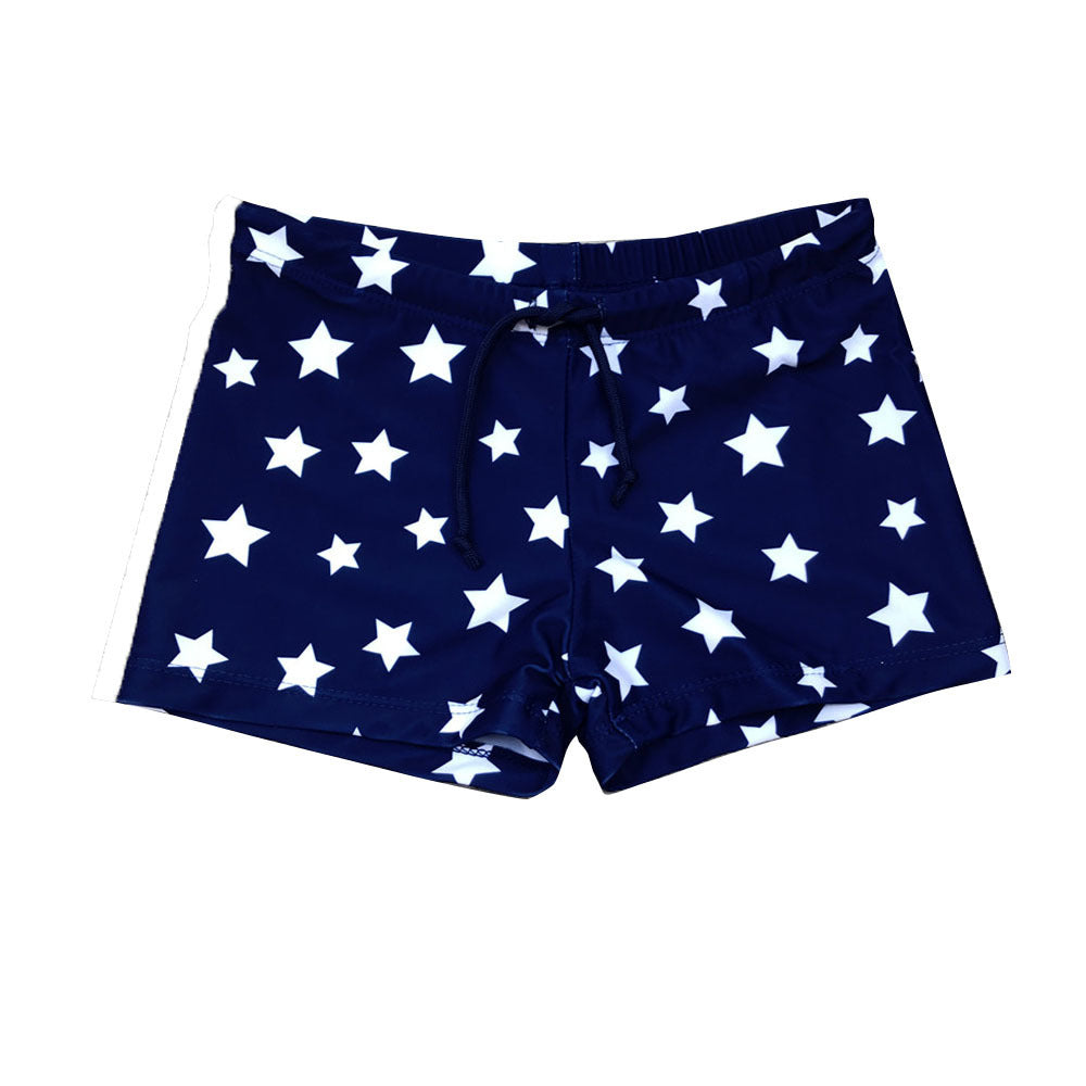 Children's Swimming Trunks Five-star Print Boxer