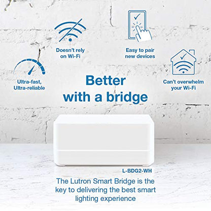 Lutron Caseta Smart Lighting Kit w/ Hub, 2 Original Dimmer Switches, 2 Pico Remotes, & More, for LED Bulbs, Works w/ Alexa, Apple Homekit, Google Home, 150W Single-Pole/3-Way, P-BDG-PKG2W-A