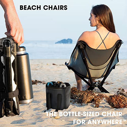 CLIQ Portable Chair - Lightweight Folding Chair for Camping - Supports 300 Lbs - Perfect for Outdoor Adventures - Moss Chair