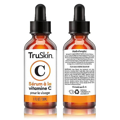 TruSkin Vitamin C Serum – Anti Aging Facial Serum with Vitamin C, Hyaluronic Acid, Vitamin E & More – Brightening Serum for Dark Spots, Even Skin Tone, Eye Area, Fine Lines & Wrinkles, 2 Fl Oz