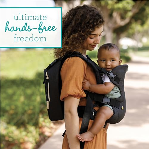 Infantino Flip Advanced 4-in-1 Carrier - Ergonomic, Convertible, face-in and face-Out Front and Back Carry for Newborns and Older Babies 8-32 lbs, Rainbow