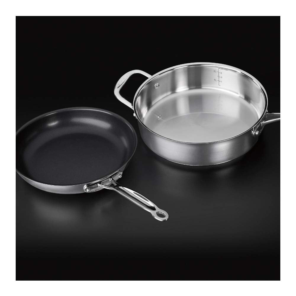 Cuisinart 17-Piece Cookware Set, Chef's Classic Steel Collection 77-17N