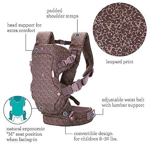 Infantino Flip Advanced 4-in-1 Carrier - Ergonomic, Convertible, face-in and face-Out Front and Back Carry for Newborns and Older Babies 8-32 lbs, Rainbow