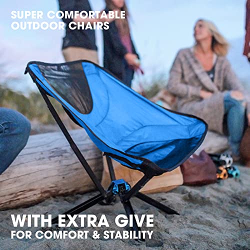 CLIQ Portable Chair - Lightweight Folding Chair for Camping - Supports 300 Lbs - Perfect for Outdoor Adventures - Moss Chair