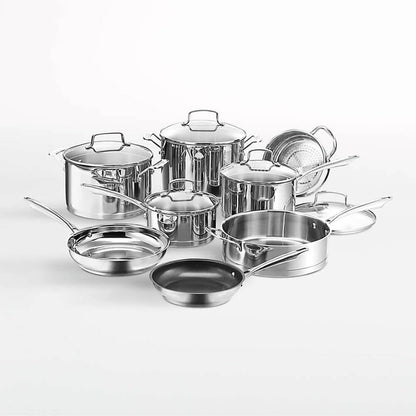 Cuisinart 17-Piece Cookware Set, Chef's Classic Steel Collection 77-17N