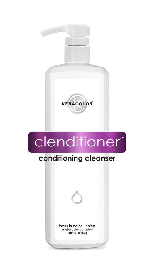 Keracolor Clenditioner Cleansing Conditioner Color Safe Prevents Fade - Replaces Your Shampoo, Keratin Infused (2 sizes)