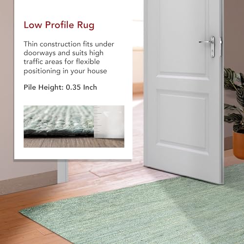 nuLOOM 6x9 Rigo Jute Hand Woven Area Rug, Natural, Solid Farmhouse Design, Natural Fiber, For Bedroom, Living Room, Dining Room, Hallway, Office, Kitchen, Entryway