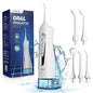 COSLUS Water Dental Flosser Teeth Pick: Portable Cordless Oral Irrigator 300ML Rechargeable Travel Irrigation Cleaner IPX7 Waterproof Electric Waterflosser Flossing Machine for Teeth Cleaning F5020E