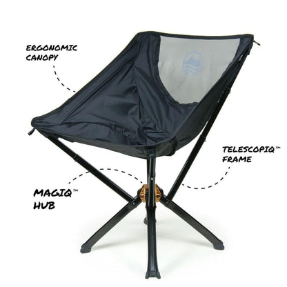 CLIQ Portable Chair - Lightweight Folding Chair for Camping - Supports 300 Lbs - Perfect for Outdoor Adventures - Moss Chair