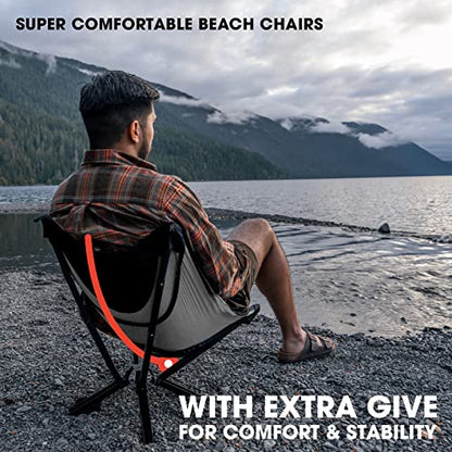 CLIQ Portable Chair - Lightweight Folding Chair for Camping - Supports 300 Lbs - Perfect for Outdoor Adventures - Moss Chair