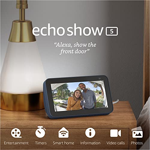 Echo Show 5 (2nd Gen, 2021 release) | Smart display with Alexa and 2 MP camera | Charcoal