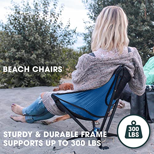 CLIQ Portable Chair - Lightweight Folding Chair for Camping - Supports 300 Lbs - Perfect for Outdoor Adventures - Moss Chair