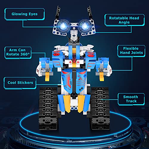 Robot Toys for 8-16 Year Old Boys Girls Kids with APP or Remote Control Science Programmable Building Block Kit, STEM Projects Educational Birthday Gifts