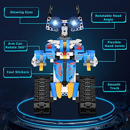 Robot Toys for 8-16 Year Old Boys Girls Kids with APP or Remote Control Science Programmable Building Block Kit, STEM Projects Educational Birthday Gifts