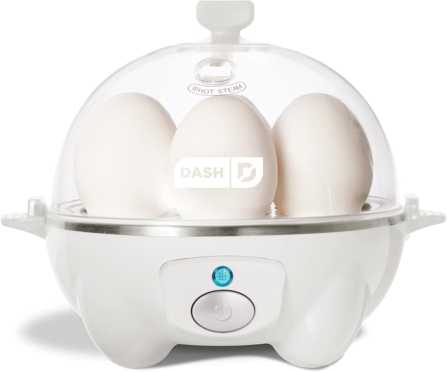 DASH Rapid Egg Cooker: 6 Egg Capacity Electric Egg Cooker for Hard Boiled Eggs, Poached Eggs, Scrambled Eggs, or Omelets with Auto Shut Off Feature - Aqua, 5.5 Inch (DEC005AQ)