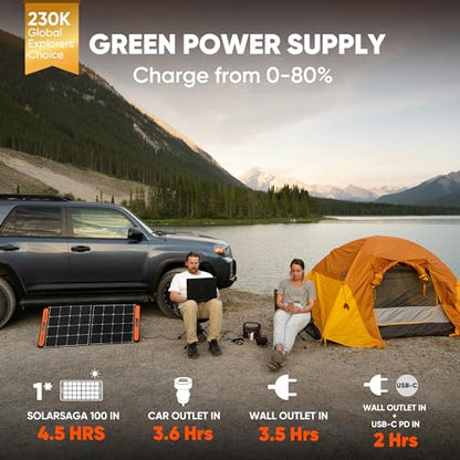 Jackery Portable Power Station Explorer 300, 293Wh Backup Lithium Battery, Solar Generator for Outdoors Camping Travel Hunting Blackout (Solar Panel Optional)