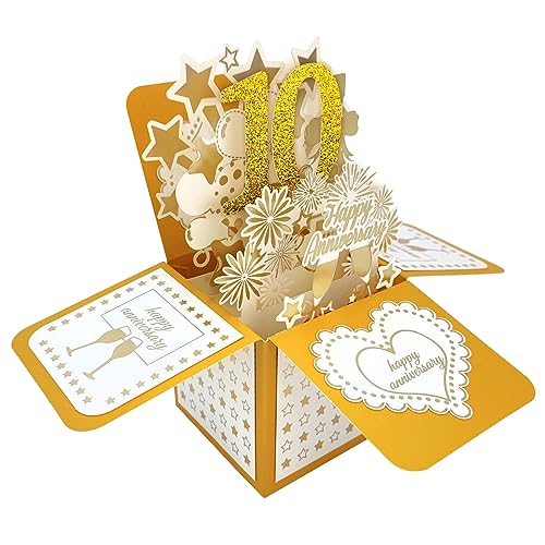 YiKaLus Happy 30th Wedding Anniversary Pop Up Card for Her Him,Great 3D 30 Years Together Gift for Husband Wife,Best Thirty Years Married Gift Idea for Him Her,Happy 30 Anniversary Card for Parents