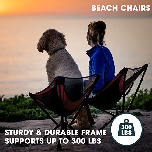 CLIQ Portable Chair - Lightweight Folding Chair for Camping - Supports 300 Lbs - Perfect for Outdoor Adventures - Moss Chair