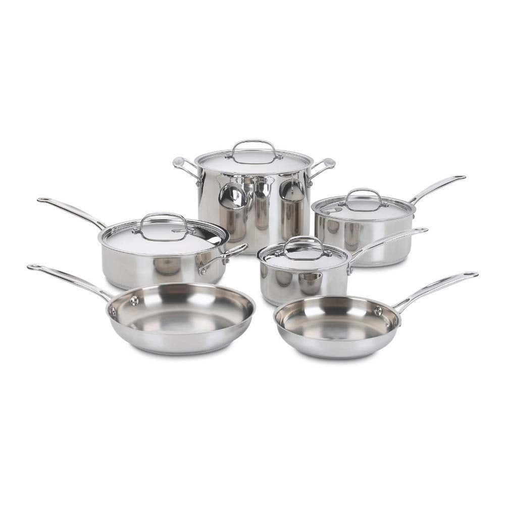 Cuisinart 17-Piece Cookware Set, Chef's Classic Steel Collection 77-17N