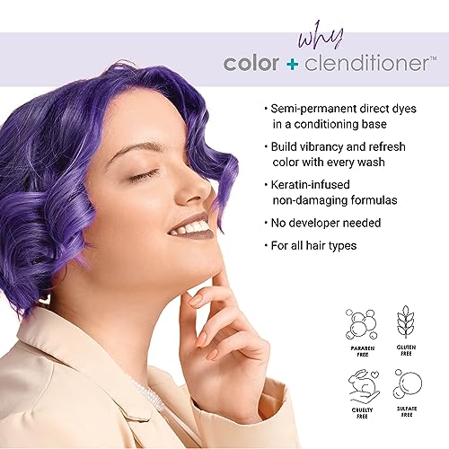 Keracolor Clenditioner Hair Dye (22 Colors) Semi Permanent Hair Color Depositing Conditioner, 12 Fl Oz