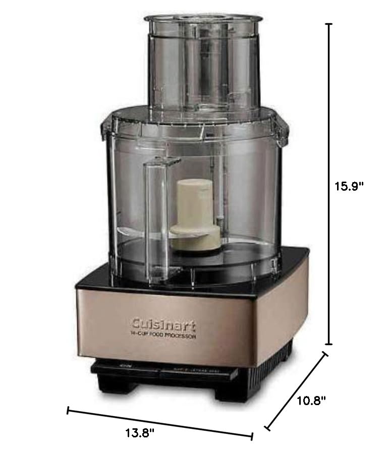 Cuisinart Food Processor 14-Cup Vegetable Chopper for Mincing, Dicing, Shredding, Puree & Kneading Dough, Stainless Steel, DFP-14BCNY