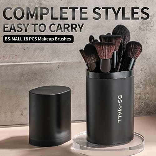 BS-MALL Makeup Brush Set 18 Pcs Premium Synthetic Foundation Powder Concealers Eye shadows Blush Makeup Brushes with black case