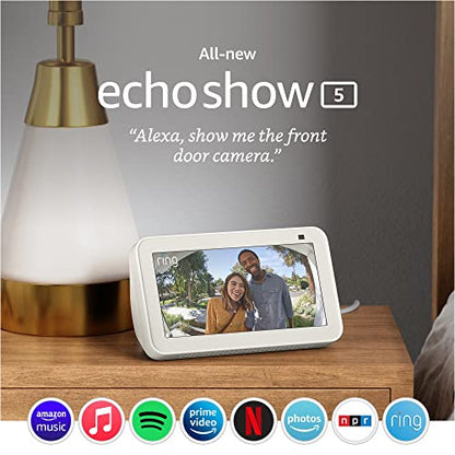 Echo Show 5 (2nd Gen, 2021 release) | Smart display with Alexa and 2 MP camera | Charcoal