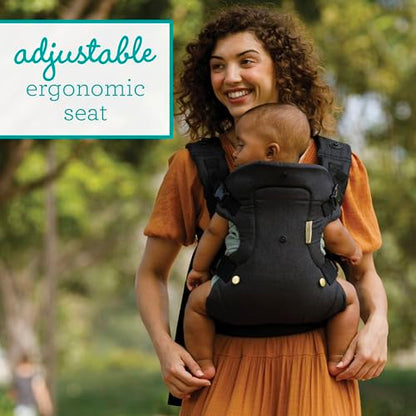 Infantino Flip Advanced 4-in-1 Carrier - Ergonomic, Convertible, face-in and face-Out Front and Back Carry for Newborns and Older Babies 8-32 lbs, Rainbow