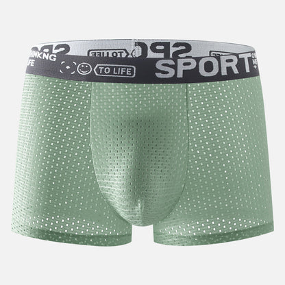 Men's Underwear Ice Silk Mesh Boxers