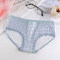 Plaid Printed Cotton Underwear For Women