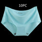 Non-Marking Underwear Women Ladies Ice Silk One-Piece Mid-Waist Large Size