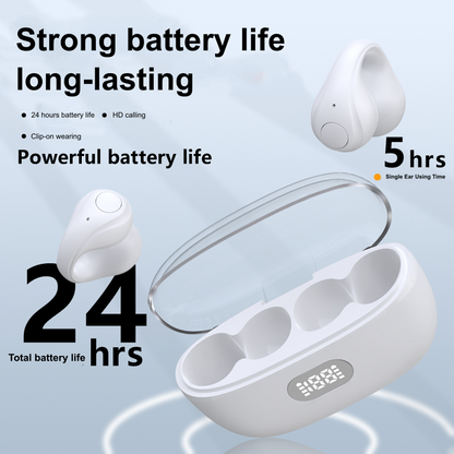 JS352 Headphones HIFI Sound Big Battery Life Clip-On Earbuds LED Display TWS Wireless Earphone For Gaming Sport