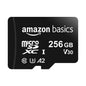 Amazon Basics Micro SDXC Memory Card with Full Size Adapter, A2, U3, Read Speed up to 100 MB/s, 128 GB, Black