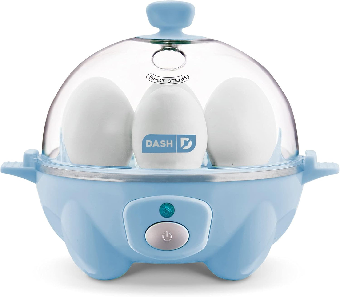 DASH Rapid Egg Cooker: 6 Egg Capacity Electric Egg Cooker for Hard Boiled Eggs, Poached Eggs, Scrambled Eggs, or Omelets with Auto Shut Off Feature - Aqua, 5.5 Inch (DEC005AQ)