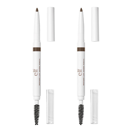 e.l.f. Instant Lift Brow Pencil, Dual-Ended Precision Brow Pencils For Shaping & Defining Eyebrows, Vegan & Cruelty-Free, Neutral Brown, 2-Pack