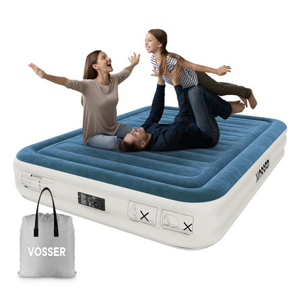 Twin Air Mattress with Built-in Pump,Fast & Easy Inflation/Deflation Inflatable Mattress, Foldable Blow Up Mattress with Storage Bag, Inflatable Bed for Home, Camping & Guests