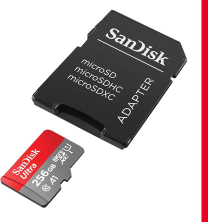 SanDisk 128GB Ultra microSDXC UHS-I Memory Card with Adapter - Up to 140MB/s, C10, U1, Full HD, A1, MicroSD Card - SDSQUAB-128G-GN6MA [New Version]