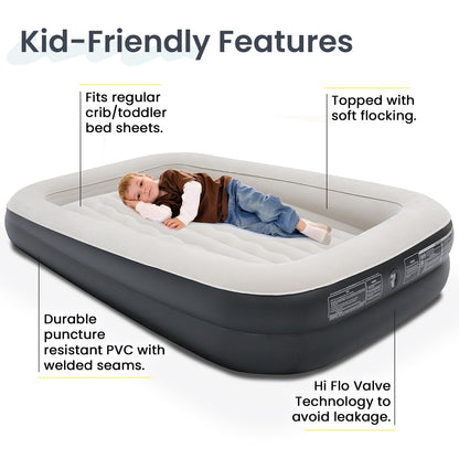 King Koil Plush Pillow Top King Air Mattress with Built-in High-Speed Pump Best for Home, Camping, Guests, 20" King Size Luxury Double Airbed Adjustable Blow Up Mattress, Waterproof, 1-Year Warranty.