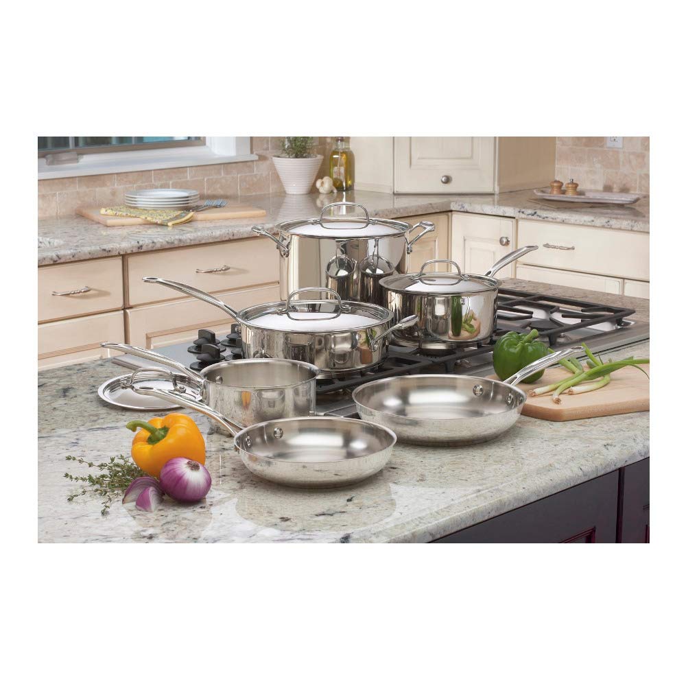 Cuisinart 17-Piece Cookware Set, Chef's Classic Steel Collection 77-17N