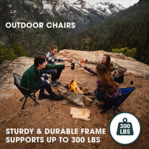 CLIQ Portable Chair - Lightweight Folding Chair for Camping - Supports 300 Lbs - Perfect for Outdoor Adventures - Moss Chair